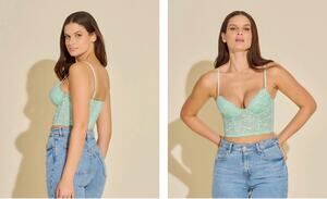 Pret A Porter Pushup Bustier Top With Matching Thong